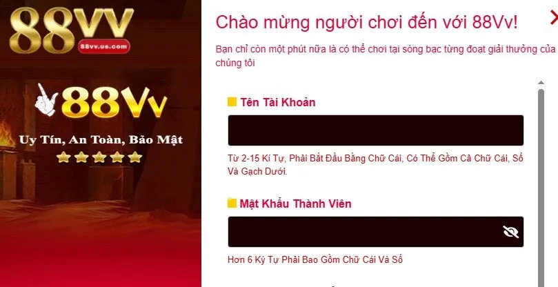 Bạn cần cung cấp đầy đủ các thông tin về đăng ký tài khoản thành viên