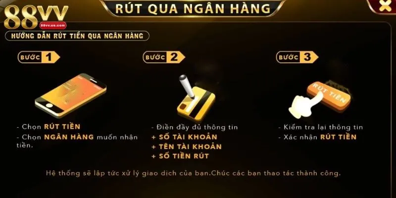 Rút tiền qua ngân hàng mang đến sự tiện lợi cao